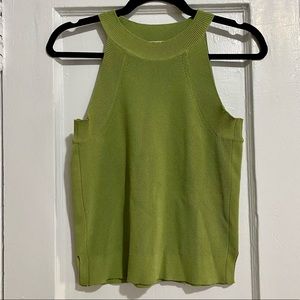Green knit tank